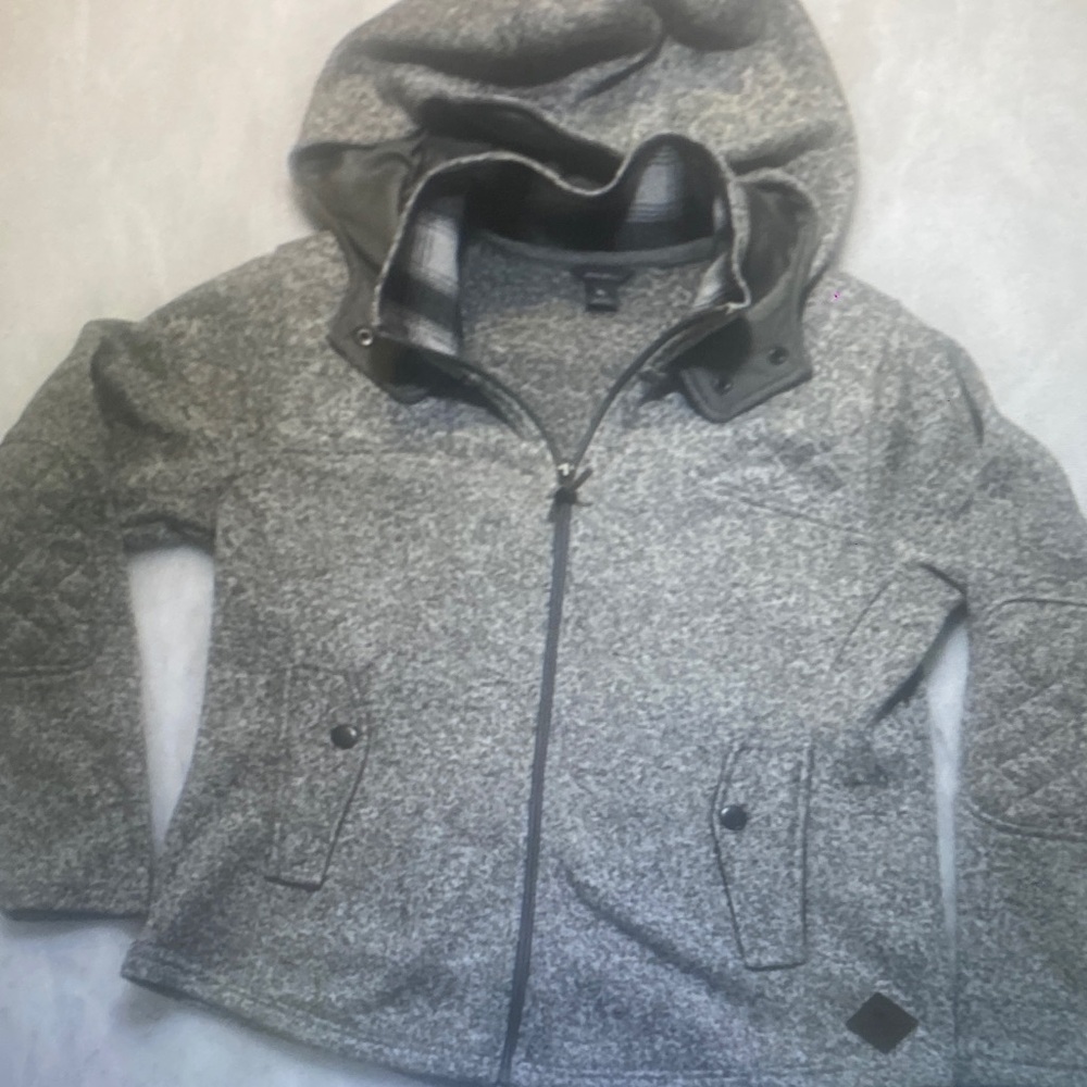 Eddie Bauer Gray Hooded Zip Jacket